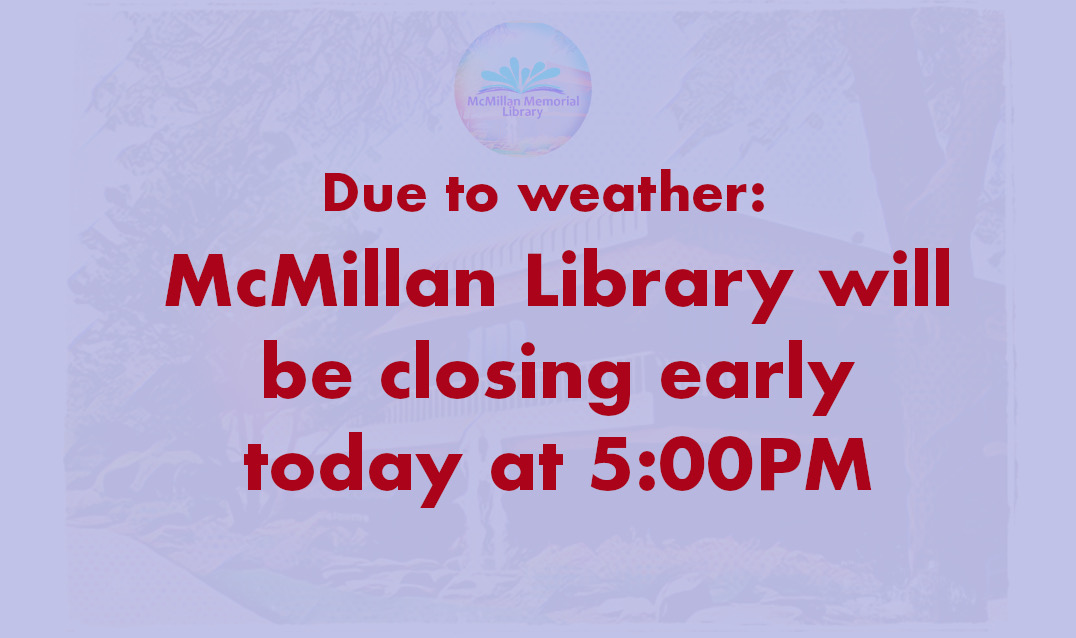Library Closing early at 5:00pm