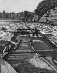 Running the Dells rapids, as photgraphed by Bennett