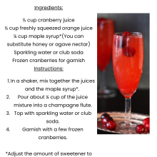 Cranberry Sparkler Mocktail