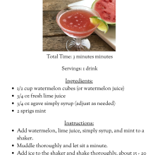 Watermelon Cooler Mocktail